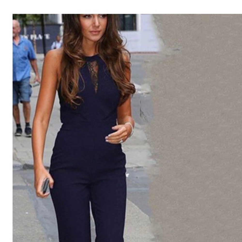 Dark blue jumpsuit New 🍒 size medium - Picture 3 of 6
